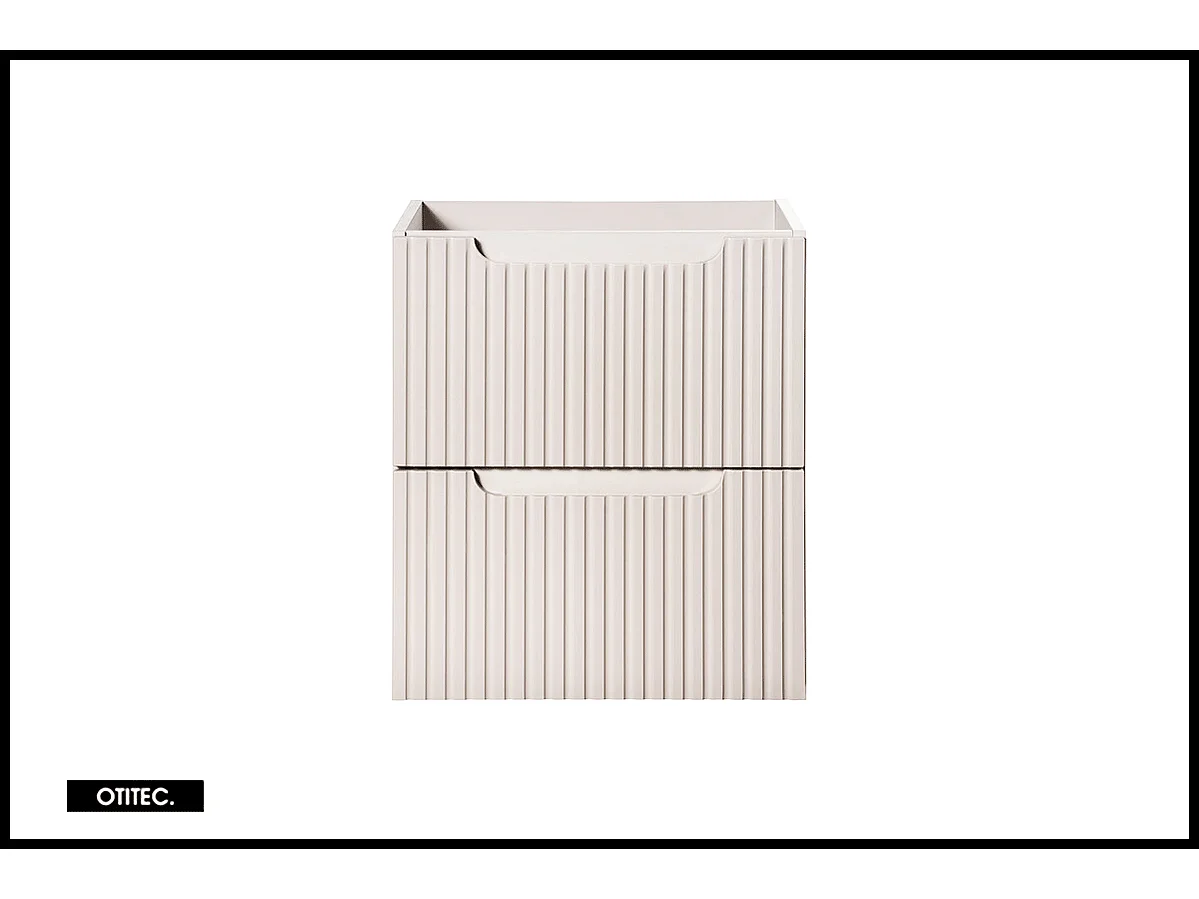 Meuble sous vasque de 50 cm - Cachemire Mat - 2 tiroirs - VOLTA