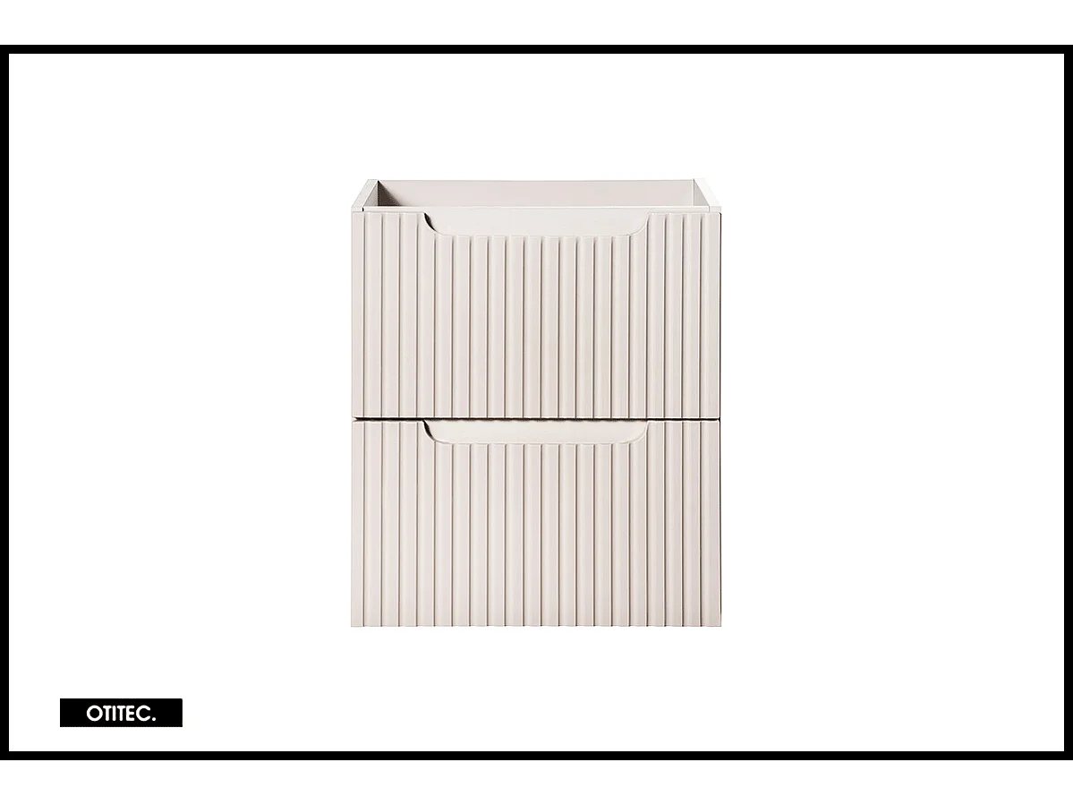 Meuble sous vasque de 50 cm - Cachemire Mat - 2 tiroirs - VOLTA