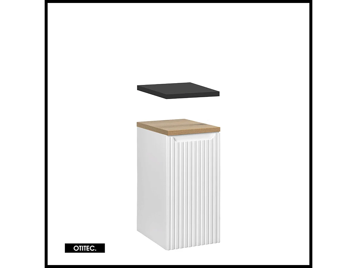 Meuble sous vasque de 30 cm - Blanc - 1 porte - VOLTA