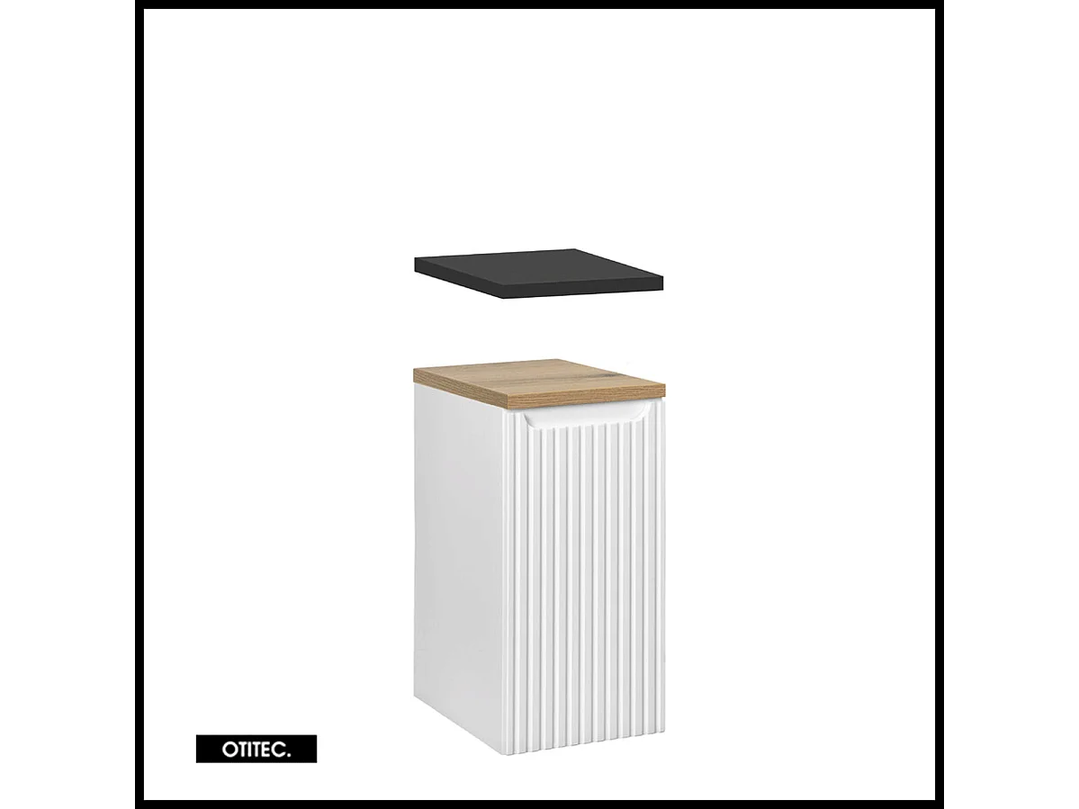 Meuble sous vasque de 30 cm - Blanc - 1 porte - VOLTA