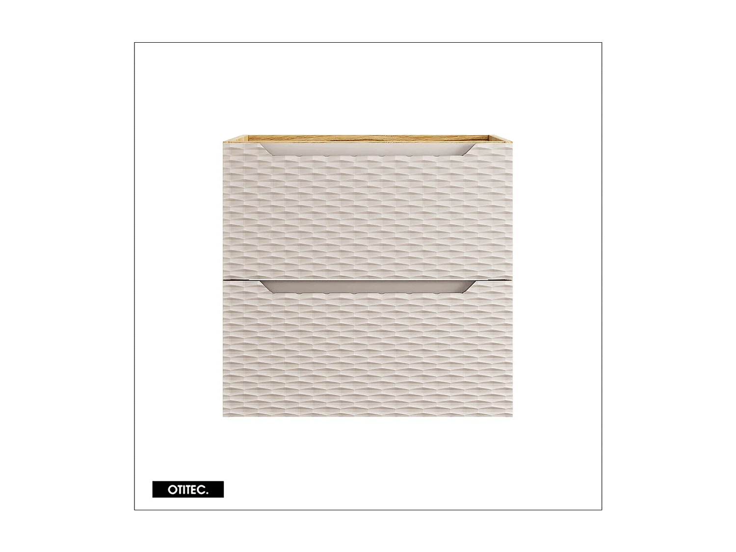 Meuble sous vasque de 60 cm - Beige - 2 tiroirs - SEA