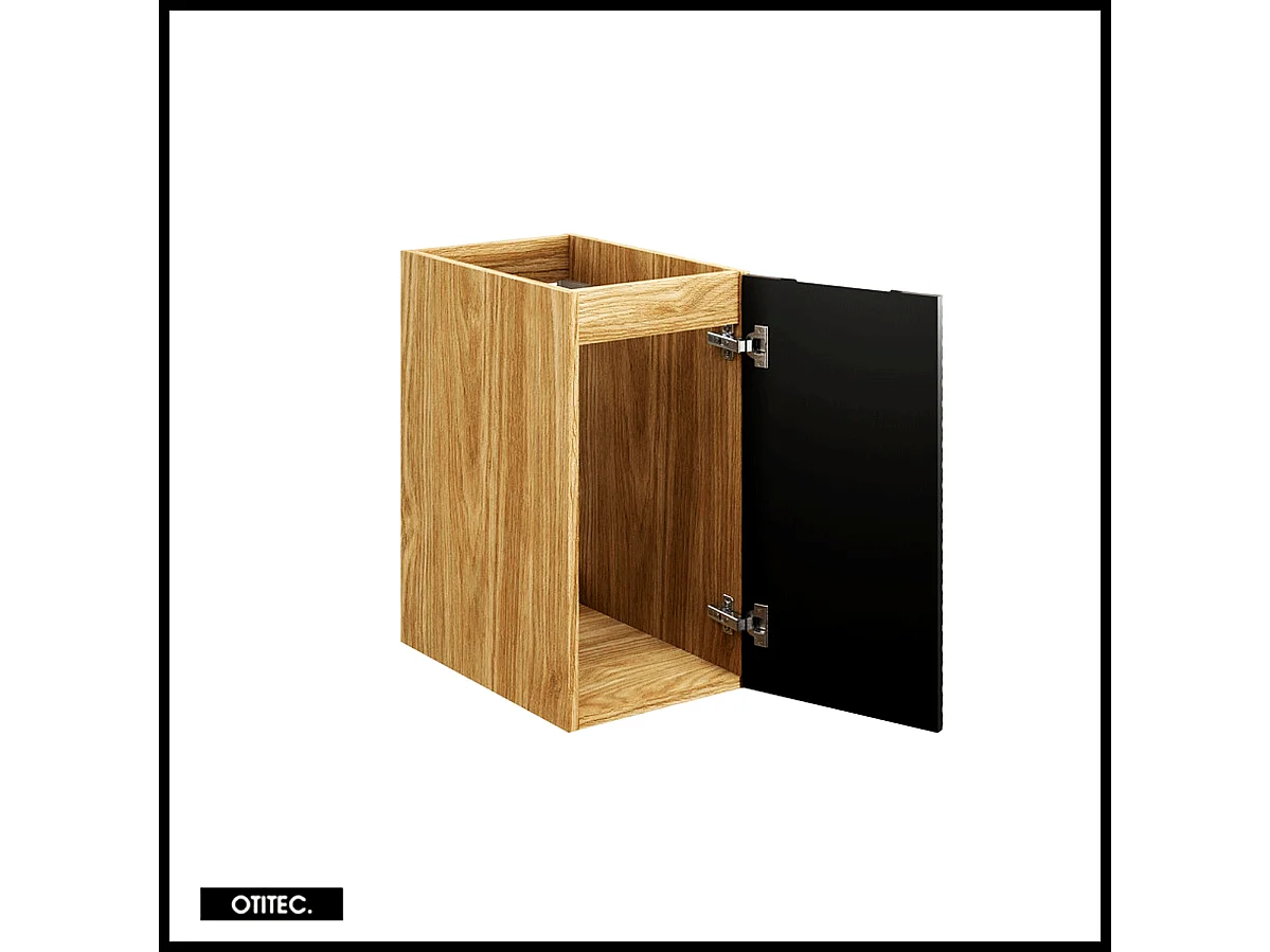 Meuble sous vasque de 30 cm - Noir - 1 porte - SEA