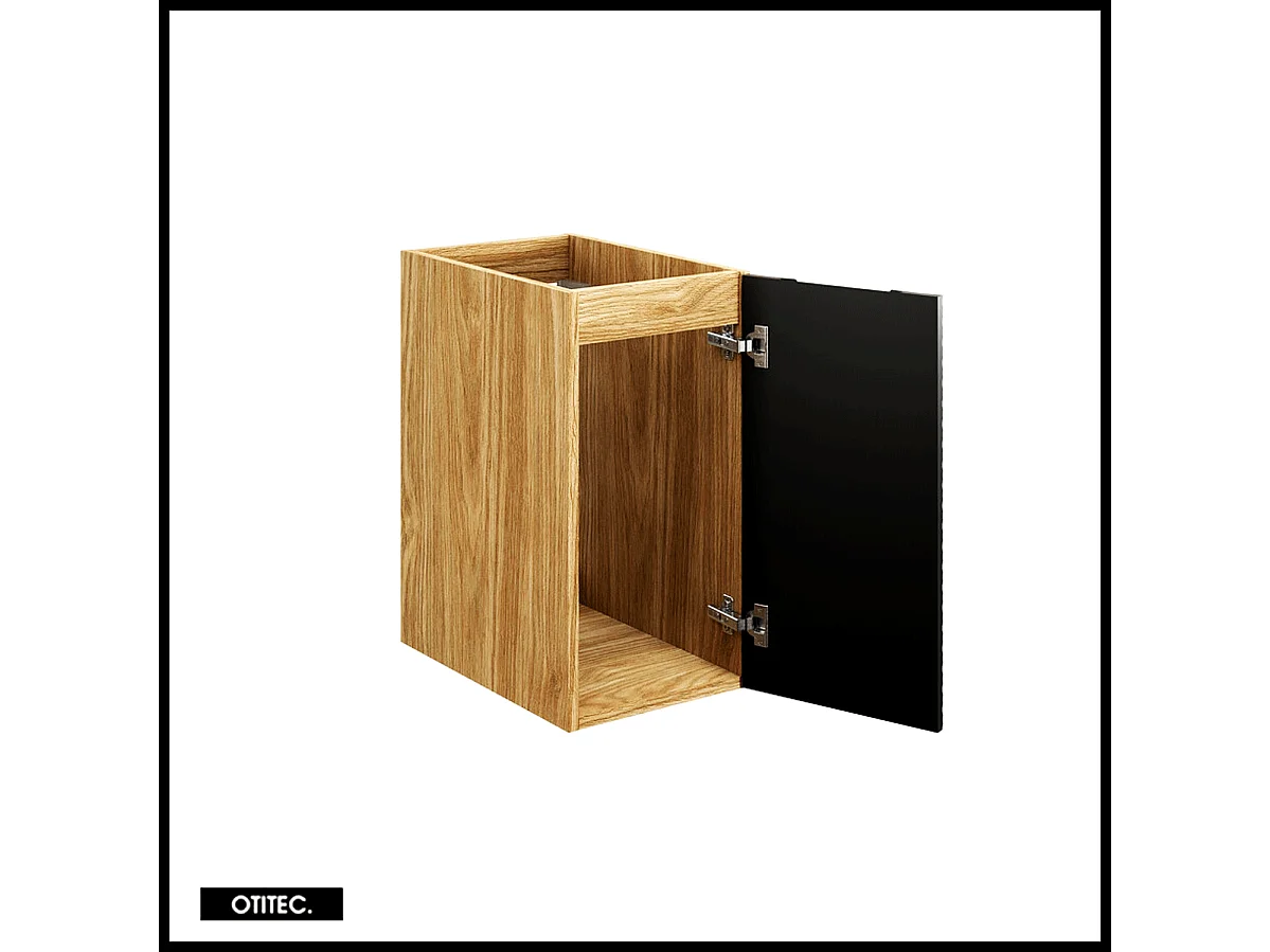 Meuble sous vasque de 30 cm - Noir - 1 porte - SEA