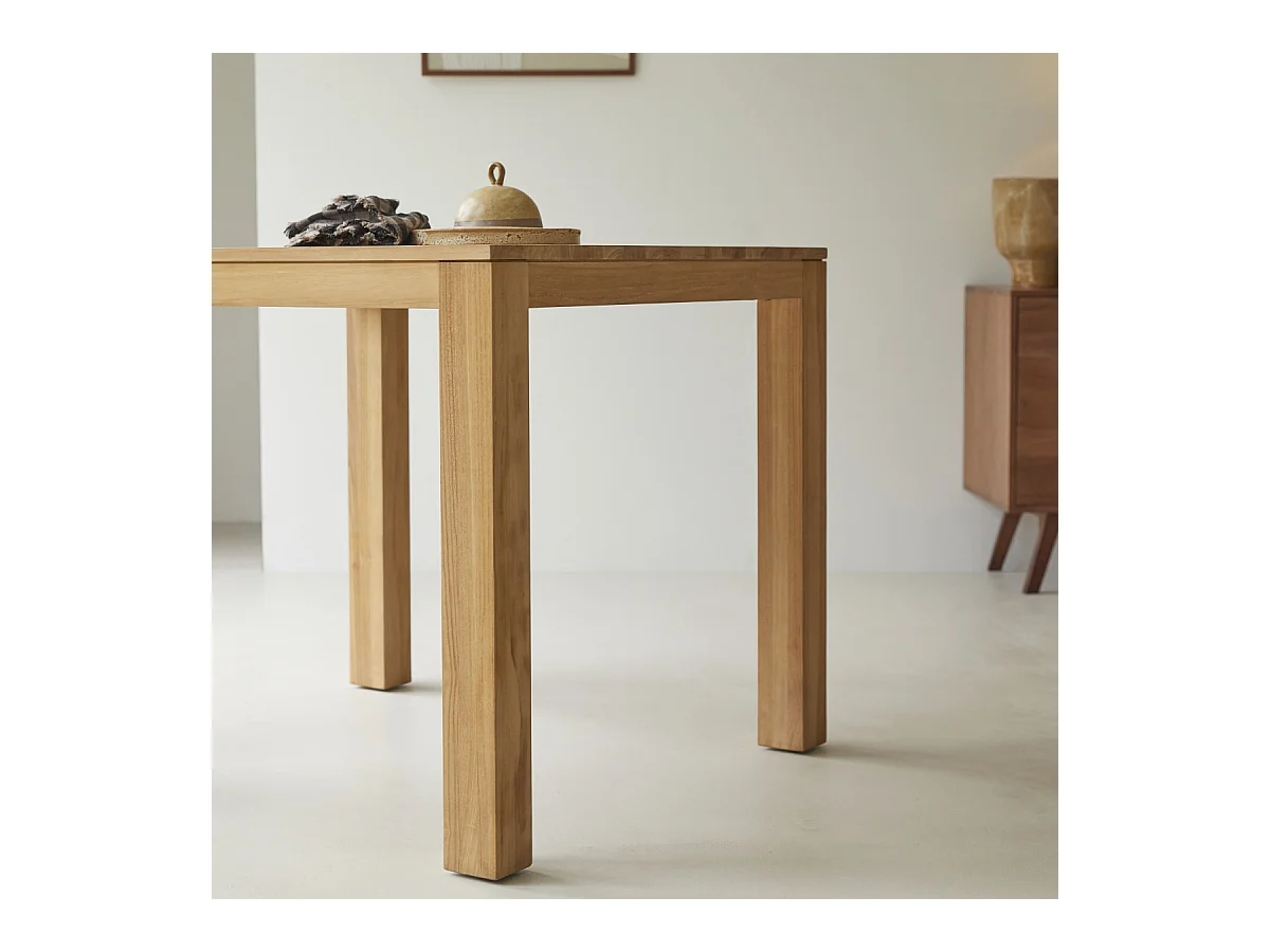 Tisch Eden aus massivem Teakholz 90 x 90