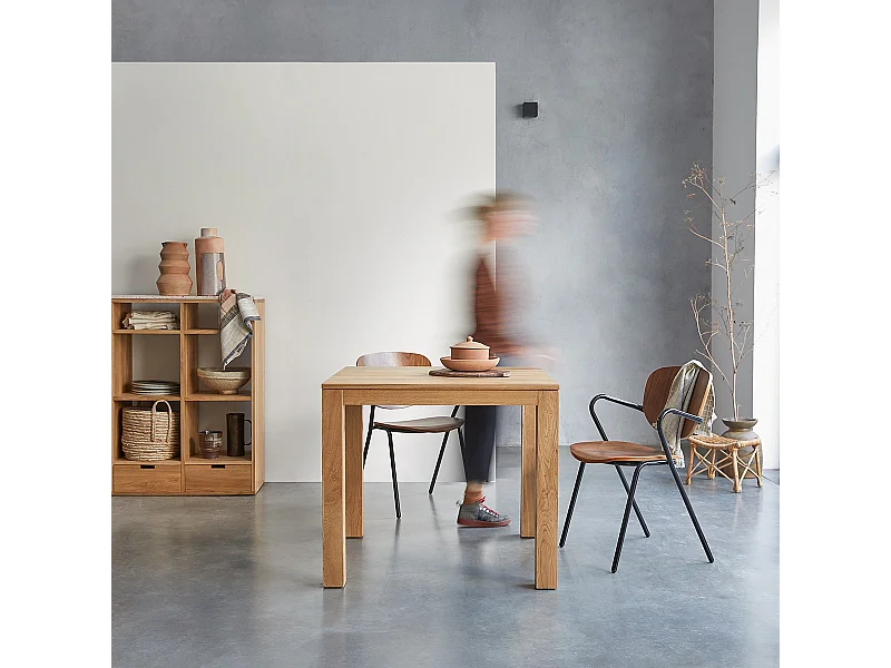 Tisch Eden aus massivem Eichenholz 90x90