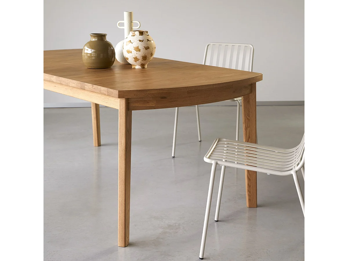 Ausziehtisch Maia aus massivem Eichenholz 270 x 95