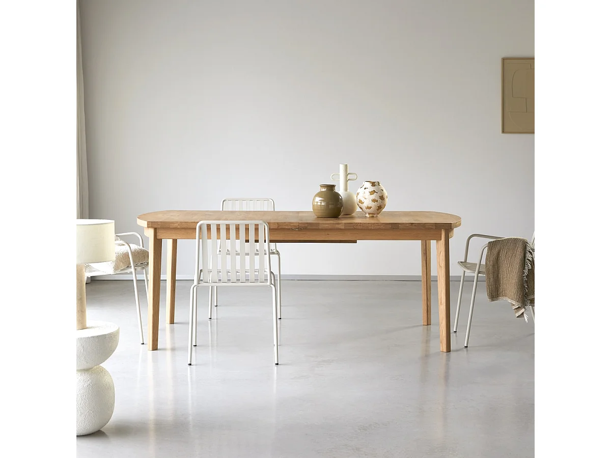 Ausziehtisch Maia aus massivem Eichenholz 270 x 95