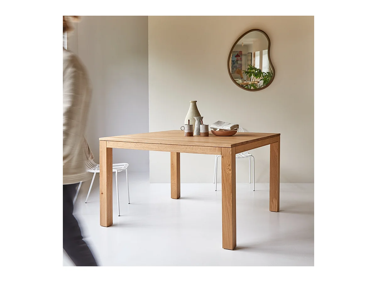 Tisch Eden aus massivem Eichenholz 125x125