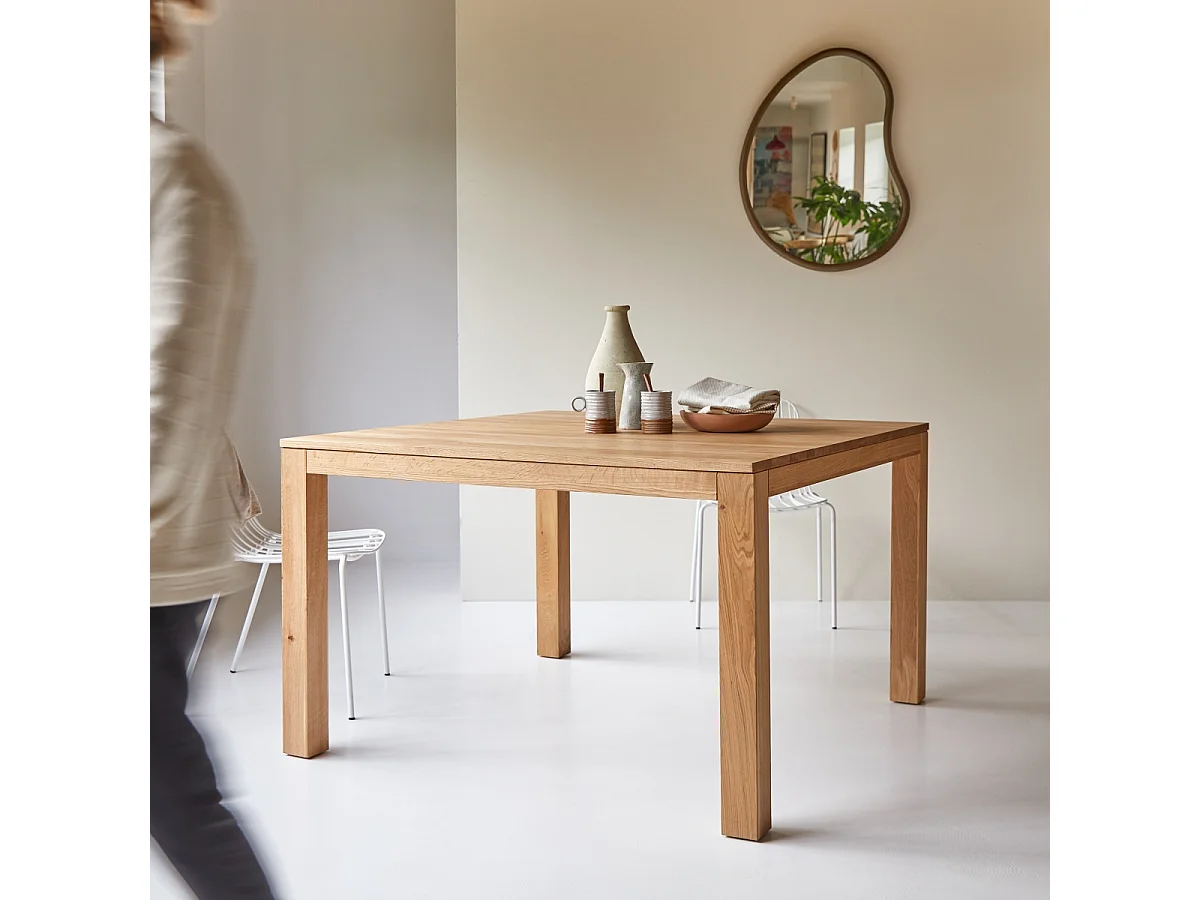 Tisch Eden aus massivem Eichenholz 125x125