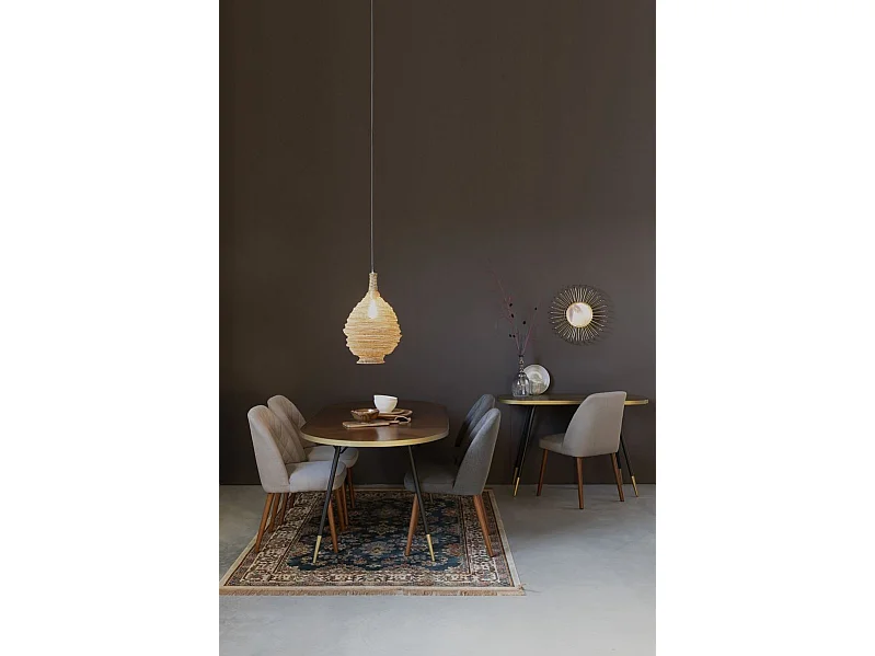 Table 180 cm Denise, Bois, Marron