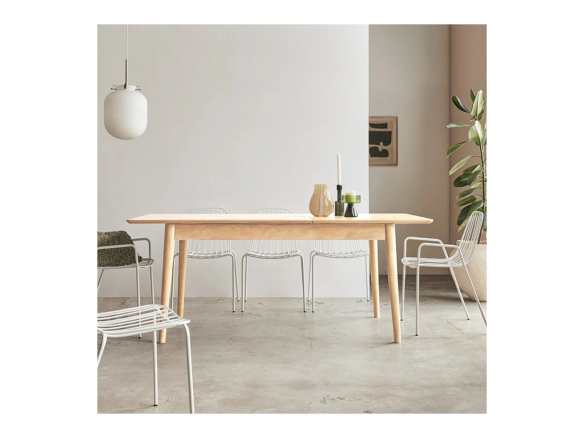 Table extensible en bois de manguier massif 4-6 pers 190x88 Cloé