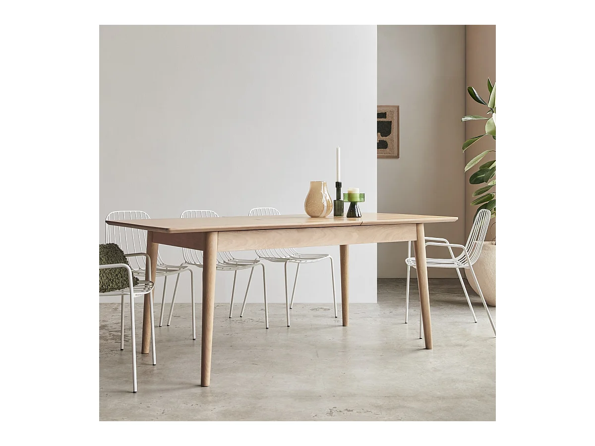 Table extensible en bois de manguier massif 4-6 pers 190x88 Cloé