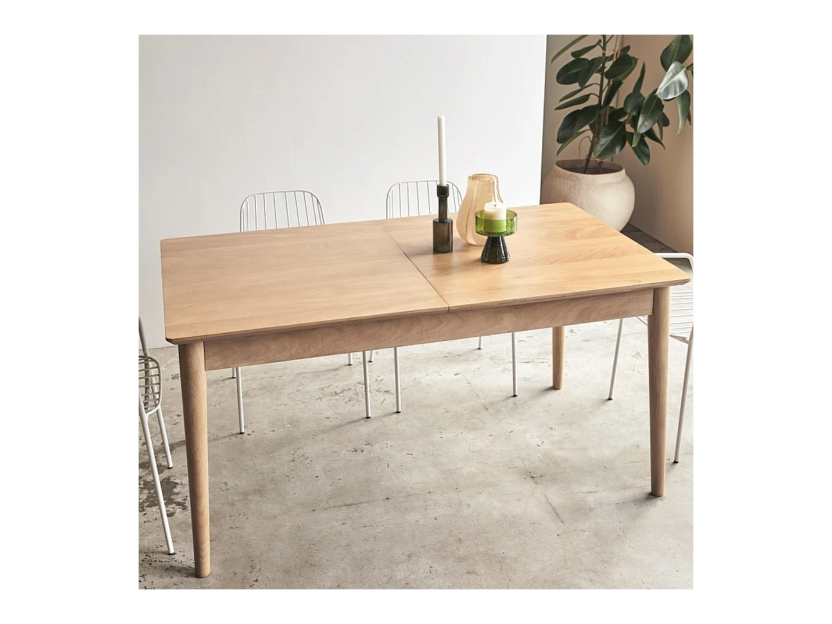 Table extensible en bois de manguier massif 4-6 pers 190x88 Cloé