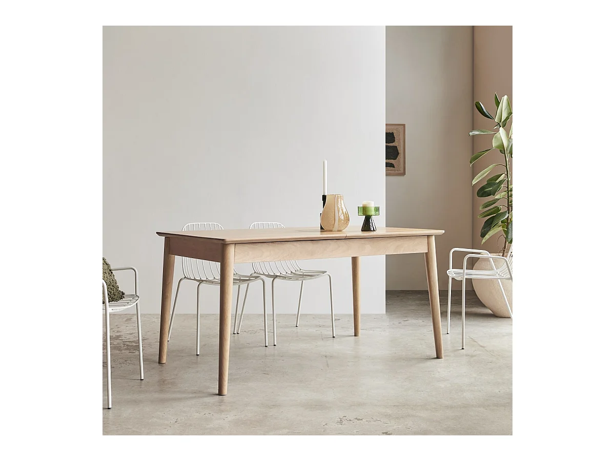 Table extensible en bois de manguier massif 4-6 pers 190x88 Cloé