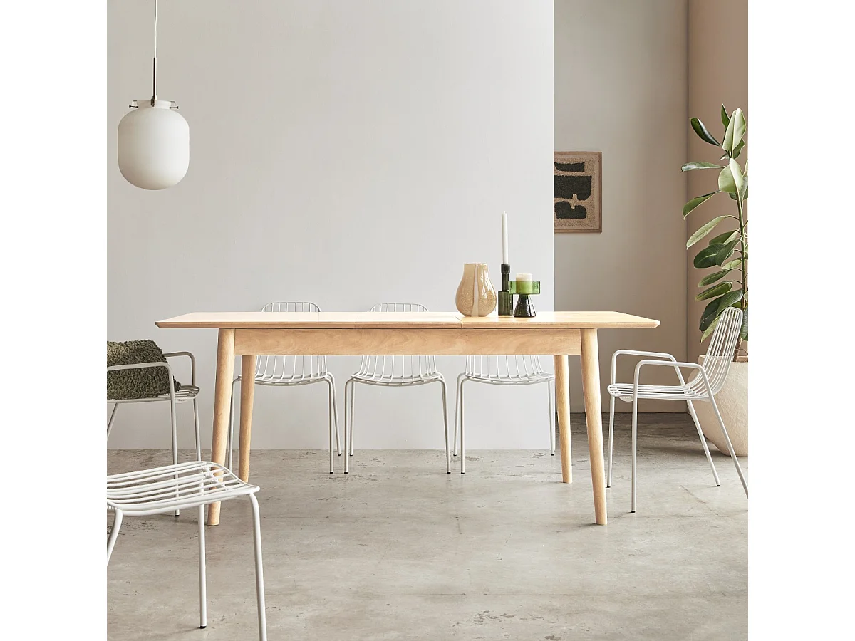 Table extensible en bois de manguier massif 4-6 pers 190x88 Cloé