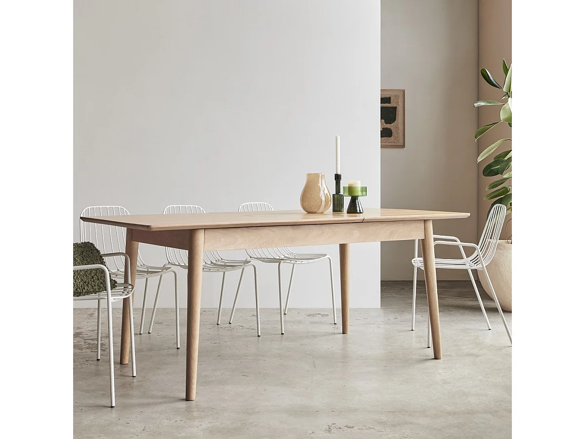 Table extensible en bois de manguier massif 4-6 pers 190x88 Cloé