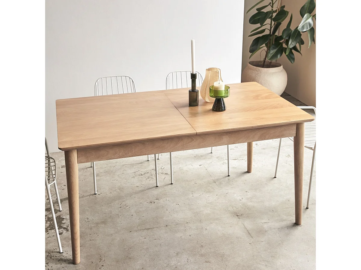 Table extensible en bois de manguier massif 4-6 pers 190x88 Cloé