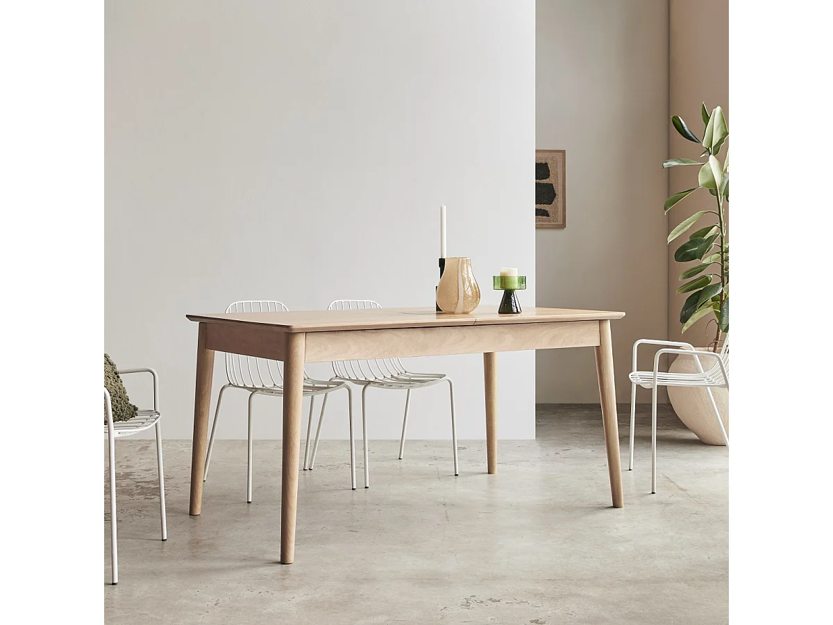 Table extensible en bois de manguier massif 4-6 pers 190x88 Cloé