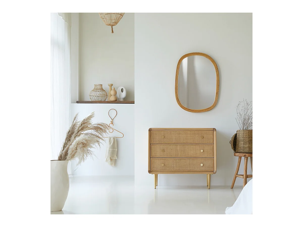 Kommode aus Eichenholz mit 3 Schubladen Côme