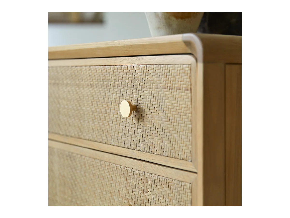 Kommode aus Eichenholz mit 3 Schubladen Côme