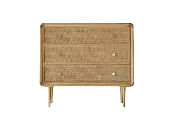 Kommode aus Eichenholz mit 3 Schubladen Côme