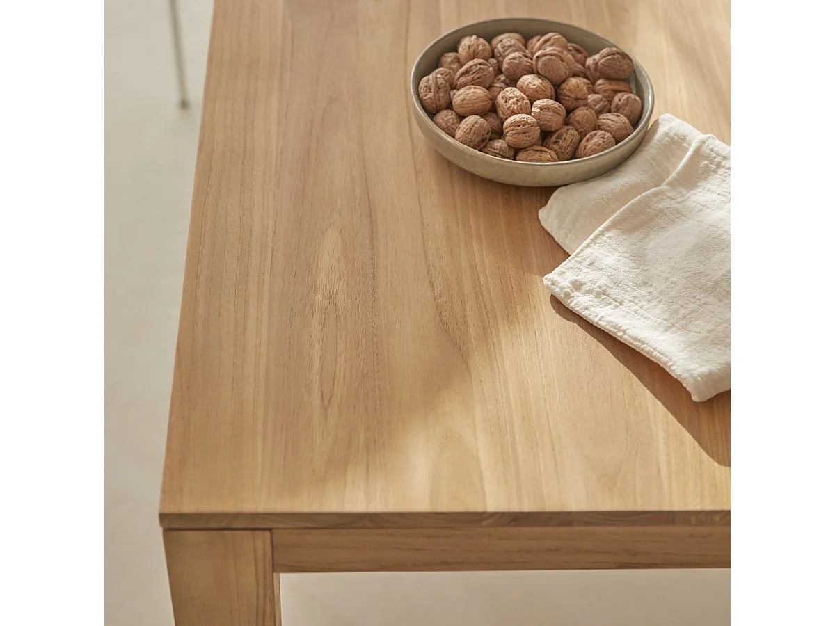 Table en bois de teck massif 150x75 Eden