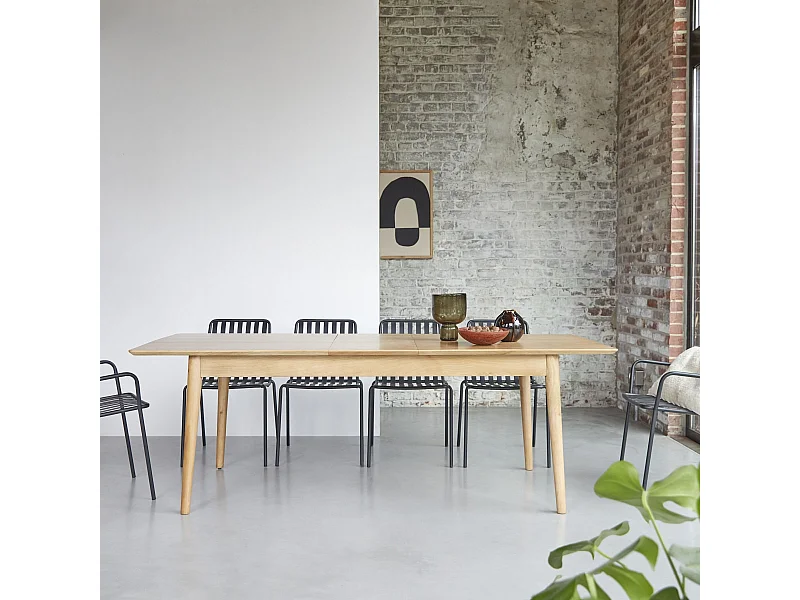 Ausziehbarer Tisch Cloé aus massivem Mangoholz 220 x 88