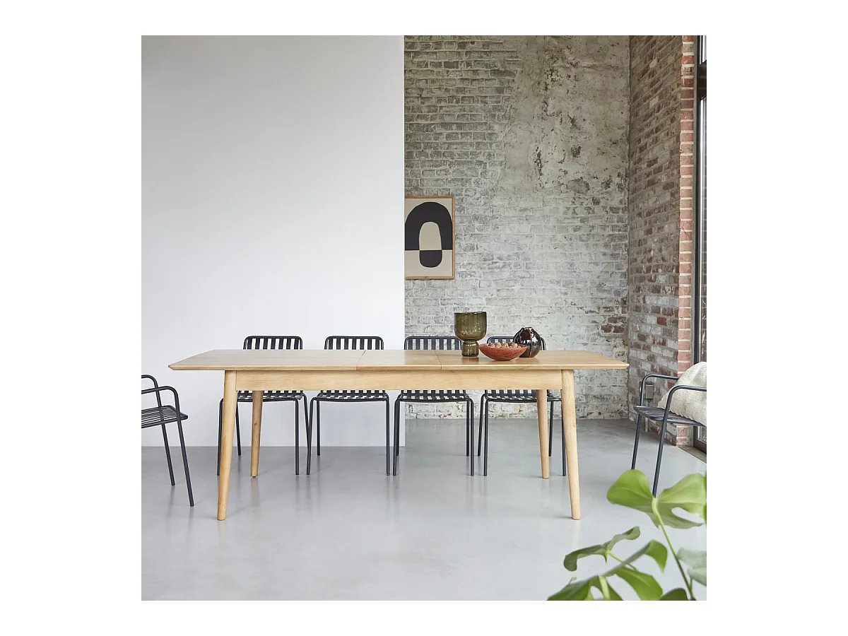 Ausziehbarer Tisch Cloé aus massivem Mangoholz 220 x 88