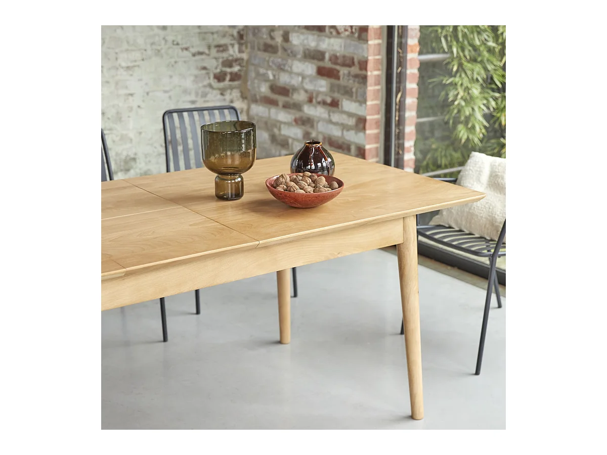 Ausziehbarer Tisch Cloé aus massivem Mangoholz 220 x 88