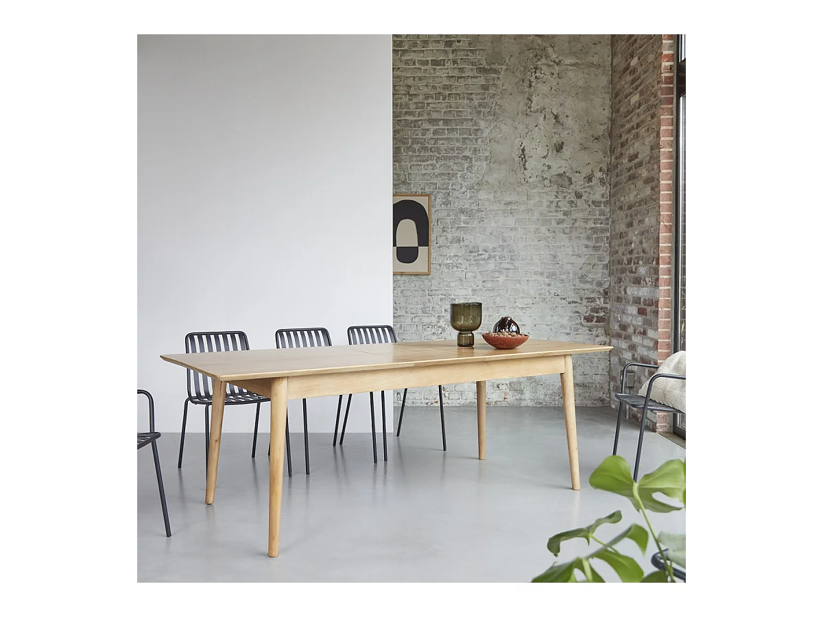 Ausziehbarer Tisch Cloé aus massivem Mangoholz 220 x 88