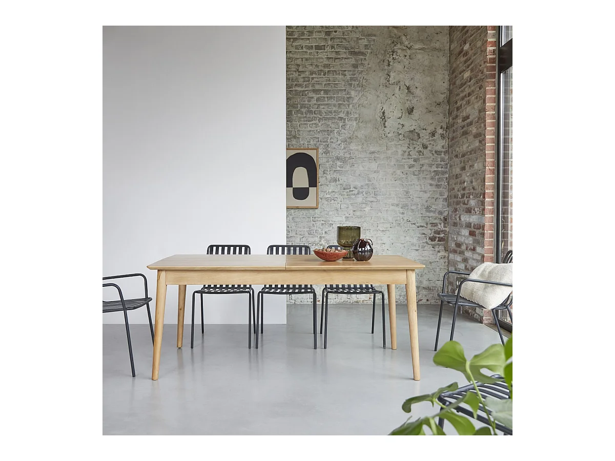 Ausziehbarer Tisch Cloé aus massivem Mangoholz 220 x 88