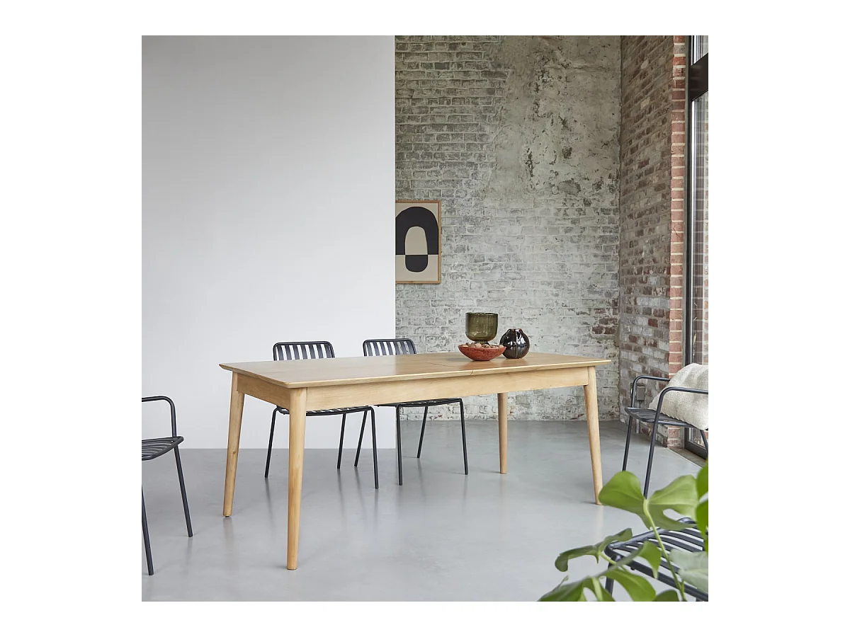 Ausziehbarer Tisch Cloé aus massivem Mangoholz 220 x 88