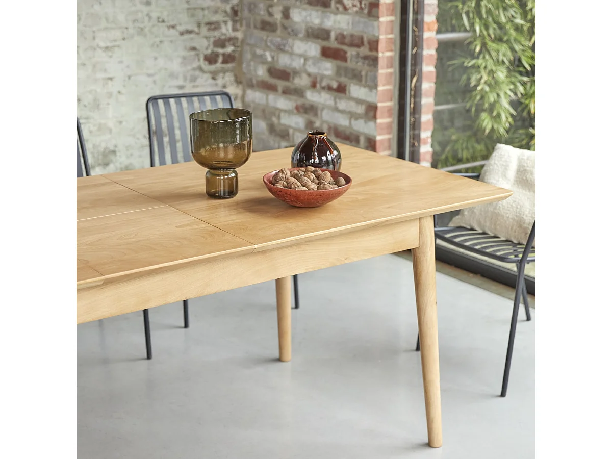 Ausziehbarer Tisch Cloé aus massivem Mangoholz 220 x 88