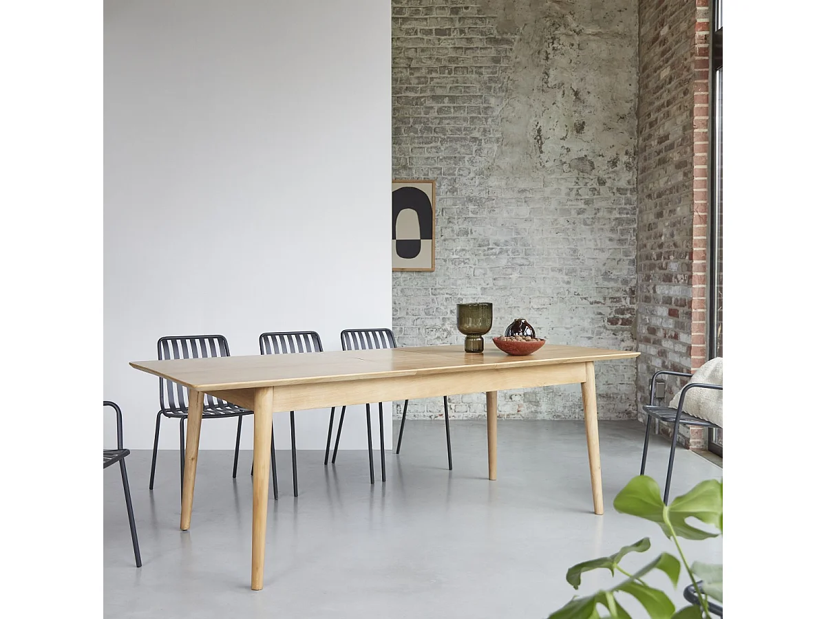 Ausziehbarer Tisch Cloé aus massivem Mangoholz 220 x 88