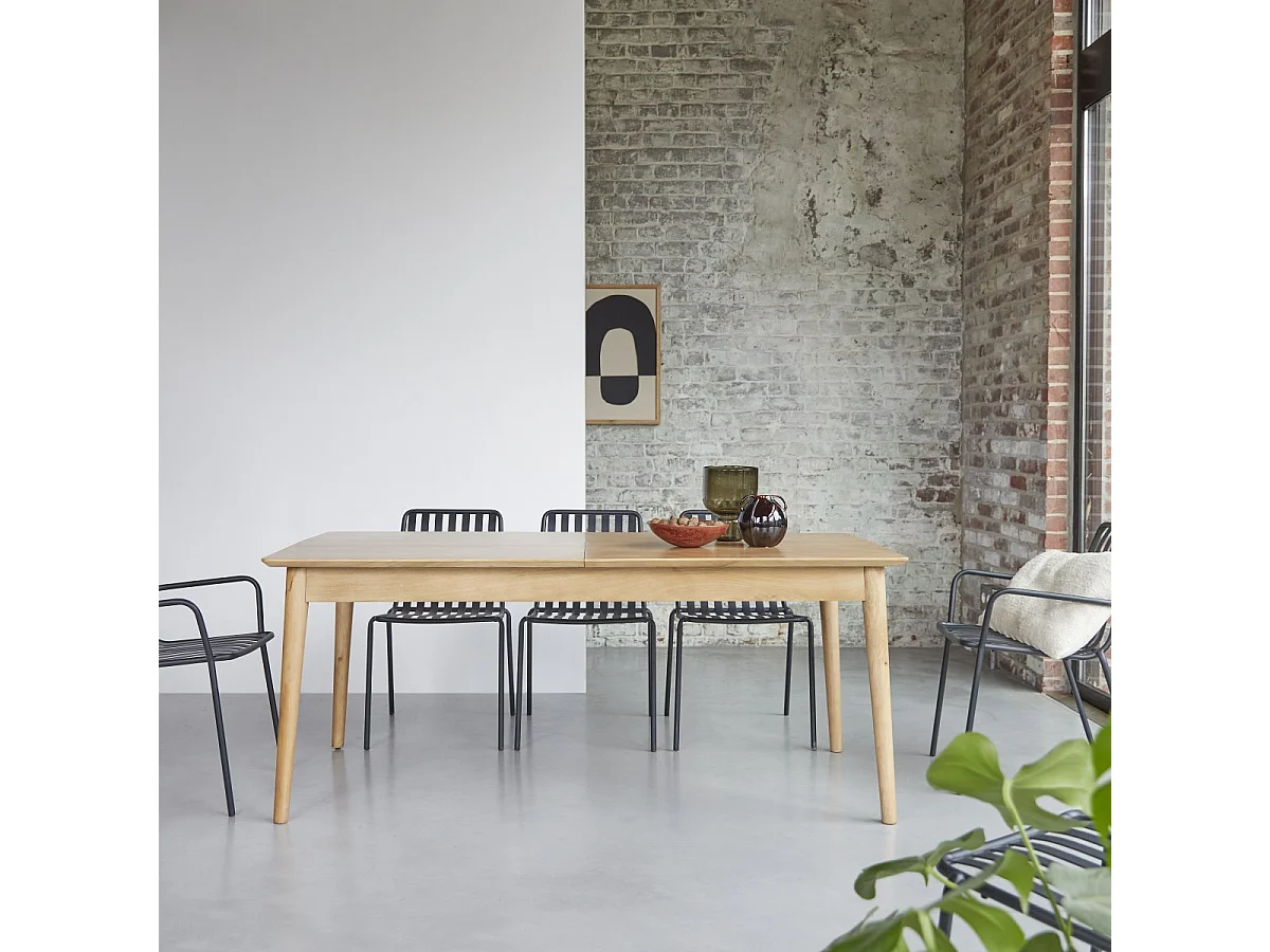 Ausziehbarer Tisch Cloé aus massivem Mangoholz 220 x 88