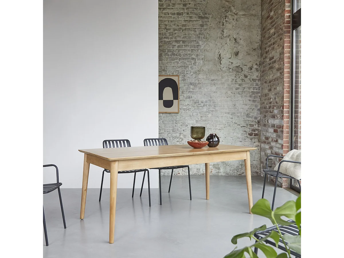 Ausziehbarer Tisch Cloé aus massivem Mangoholz 220 x 88