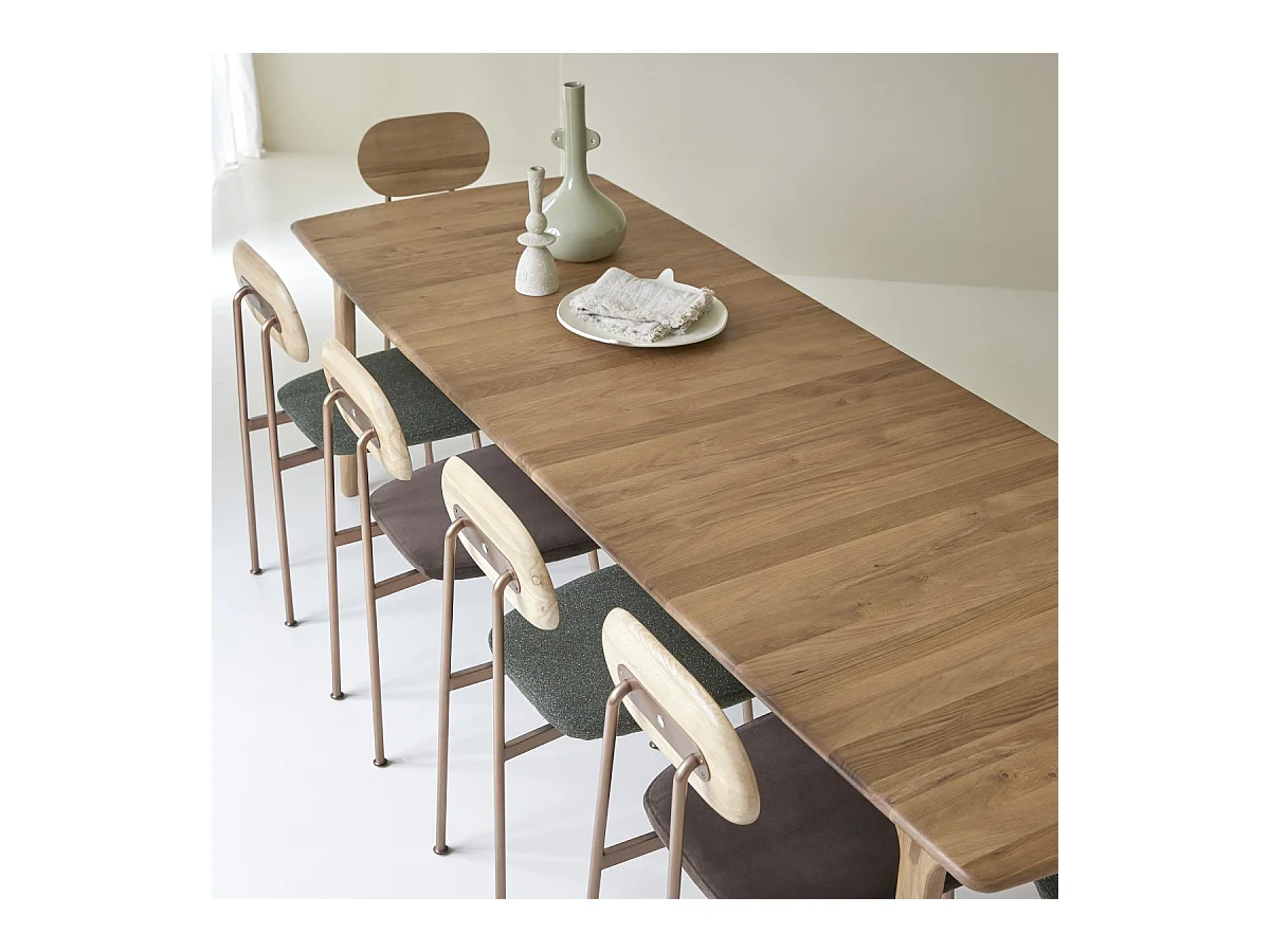 Ausziehtisch Clara aus massivem Eichenholz 180 x 95