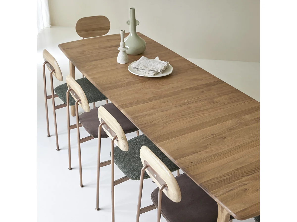 Ausziehtisch Clara aus massivem Eichenholz 180 x 95