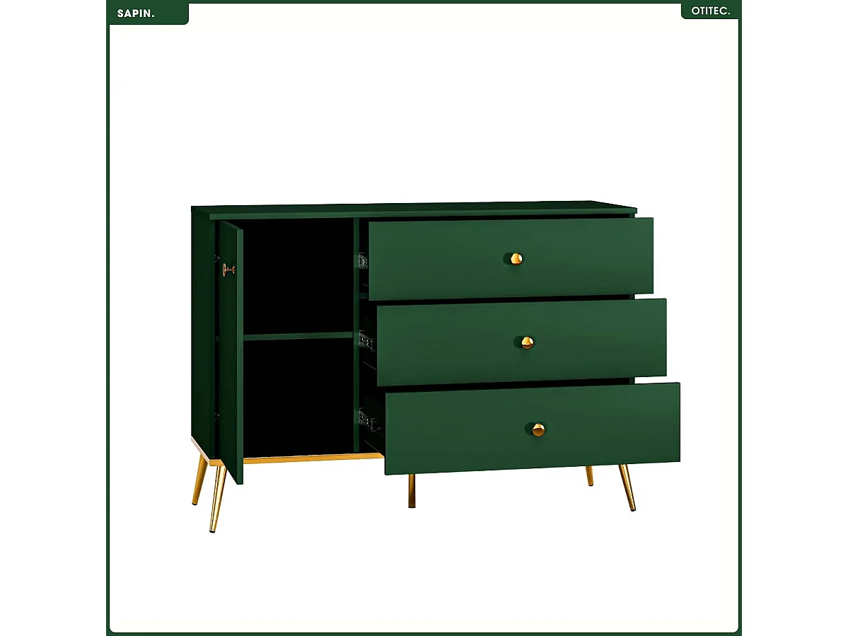 Commode - H.85 x L.120 x P.40 cm - SAPIN