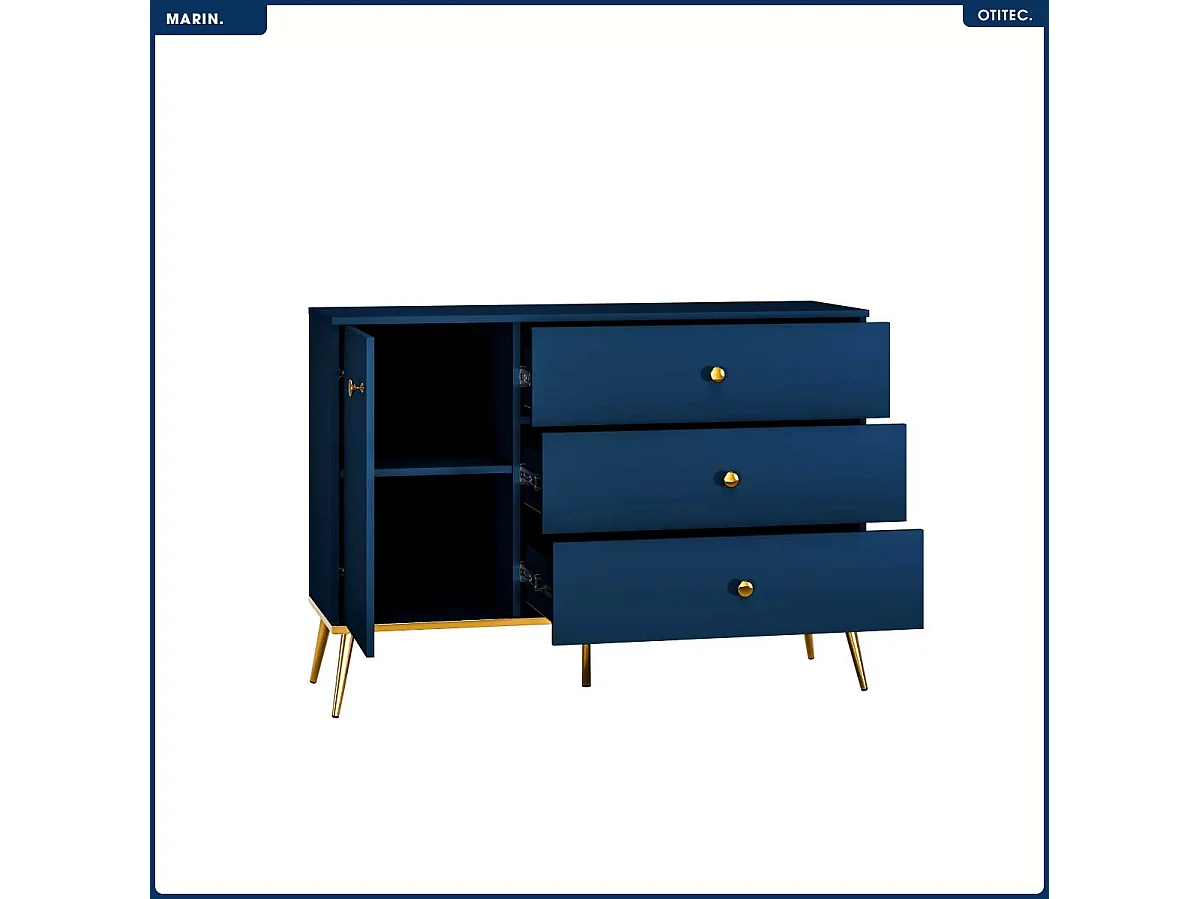 Commode - H.85 x L.120 x P.40 cm - MARIN