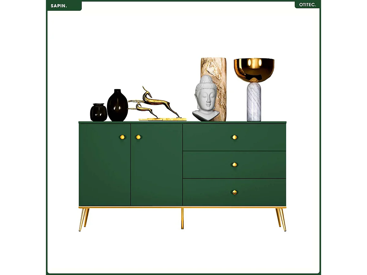 Commode - H.85 x L.160 x P.40 cm - SAPIN