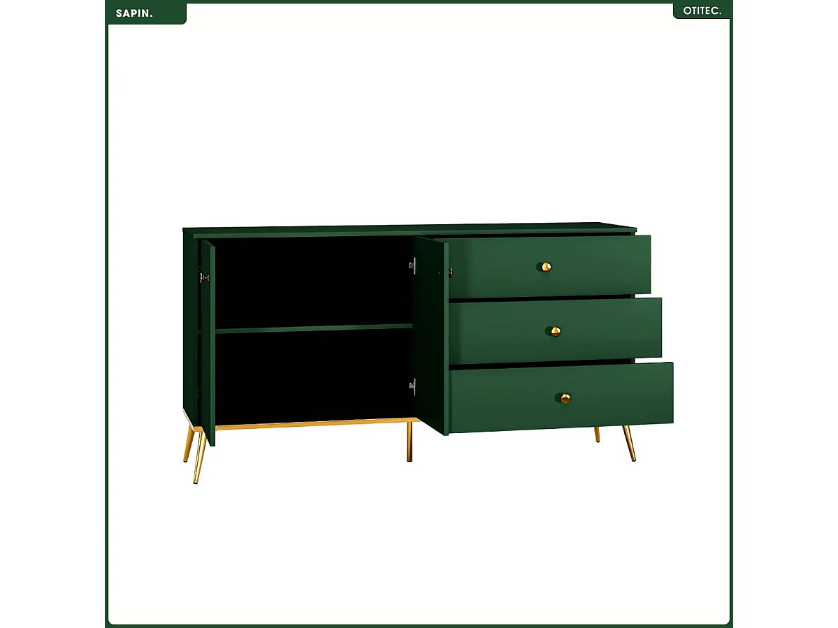 Commode - H.85 x L.160 x P.40 cm - SAPIN