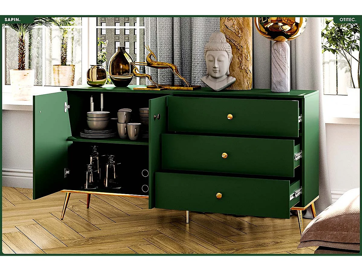 Commode - H.85 x L.160 x P.40 cm - SAPIN