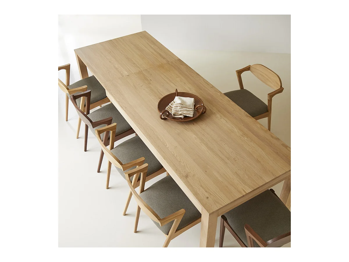 Ausziehtisch aus massivem Eichenholz 180x90 Eden