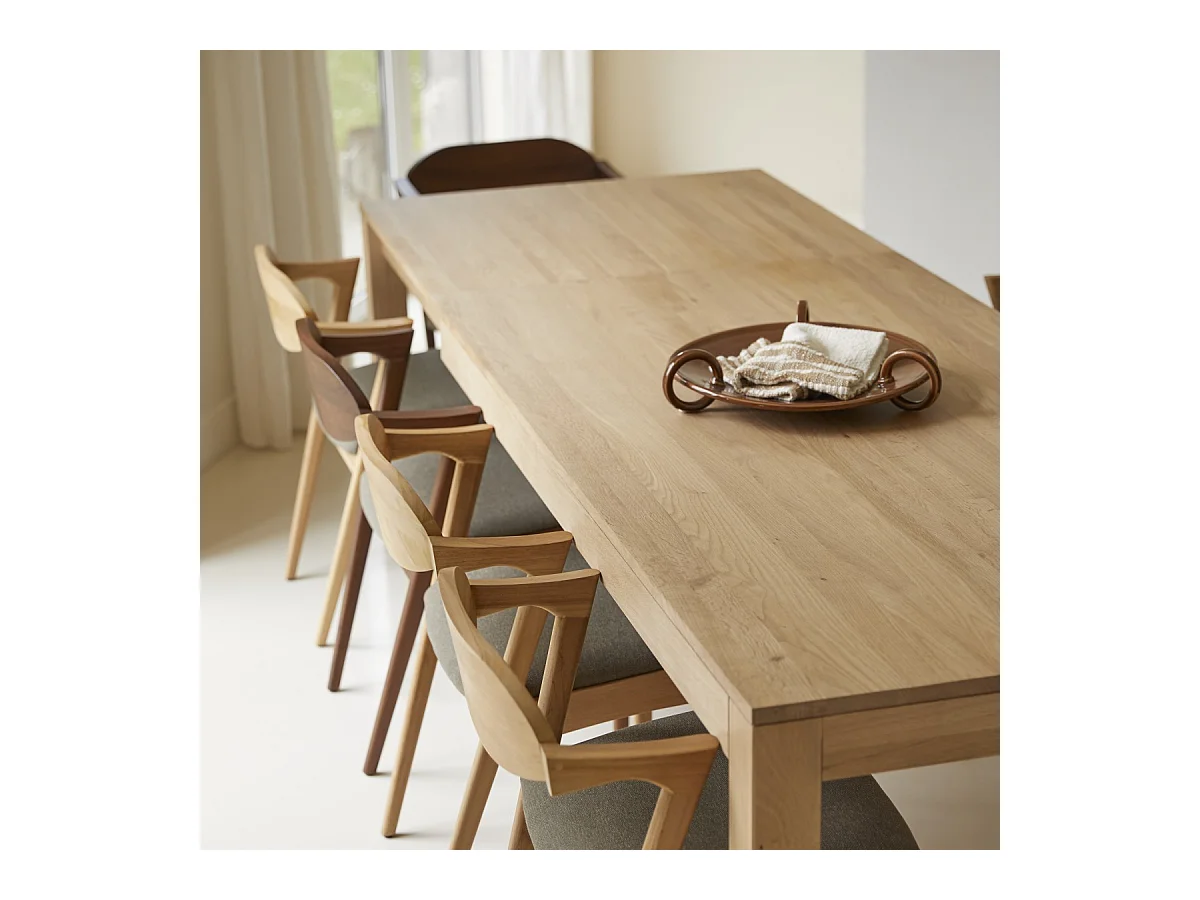 Ausziehtisch aus massivem Eichenholz 180x90 Eden