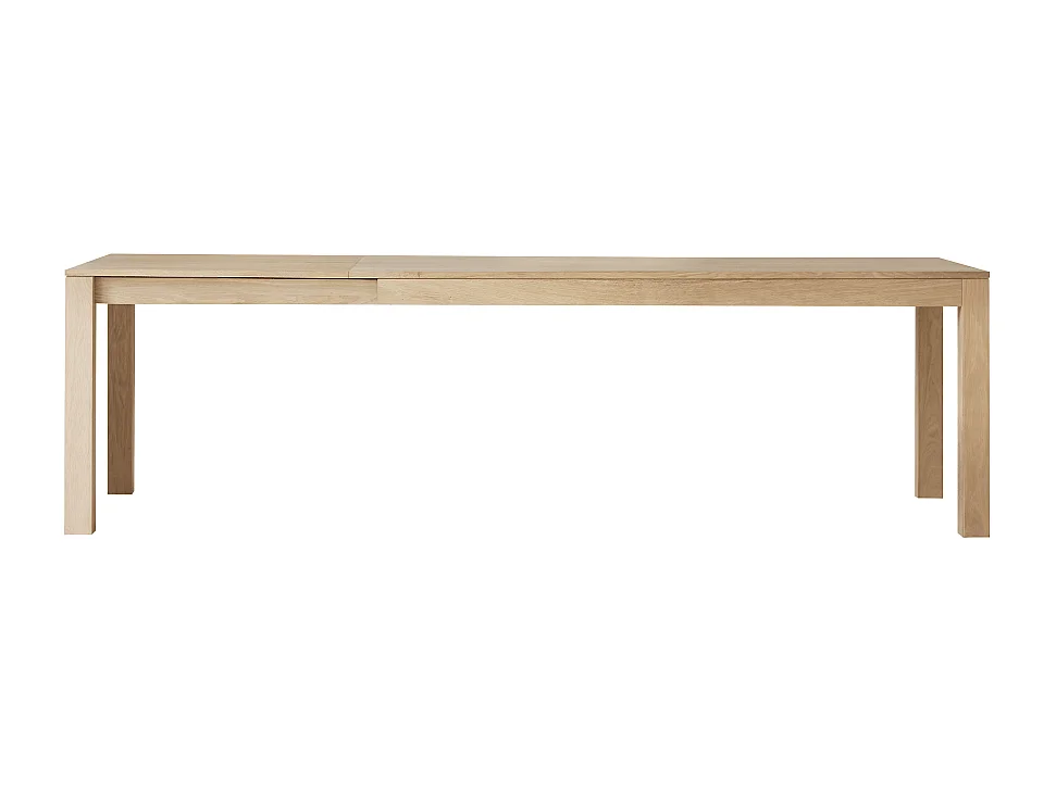 Table extensible en bois de chêne massif 6-10 pers 180x90 Eden