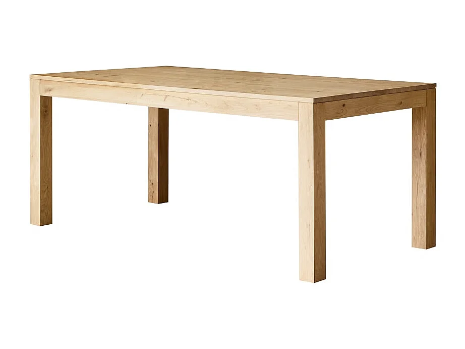 Table extensible en bois de chêne massif 6-10 pers 180x90 Eden