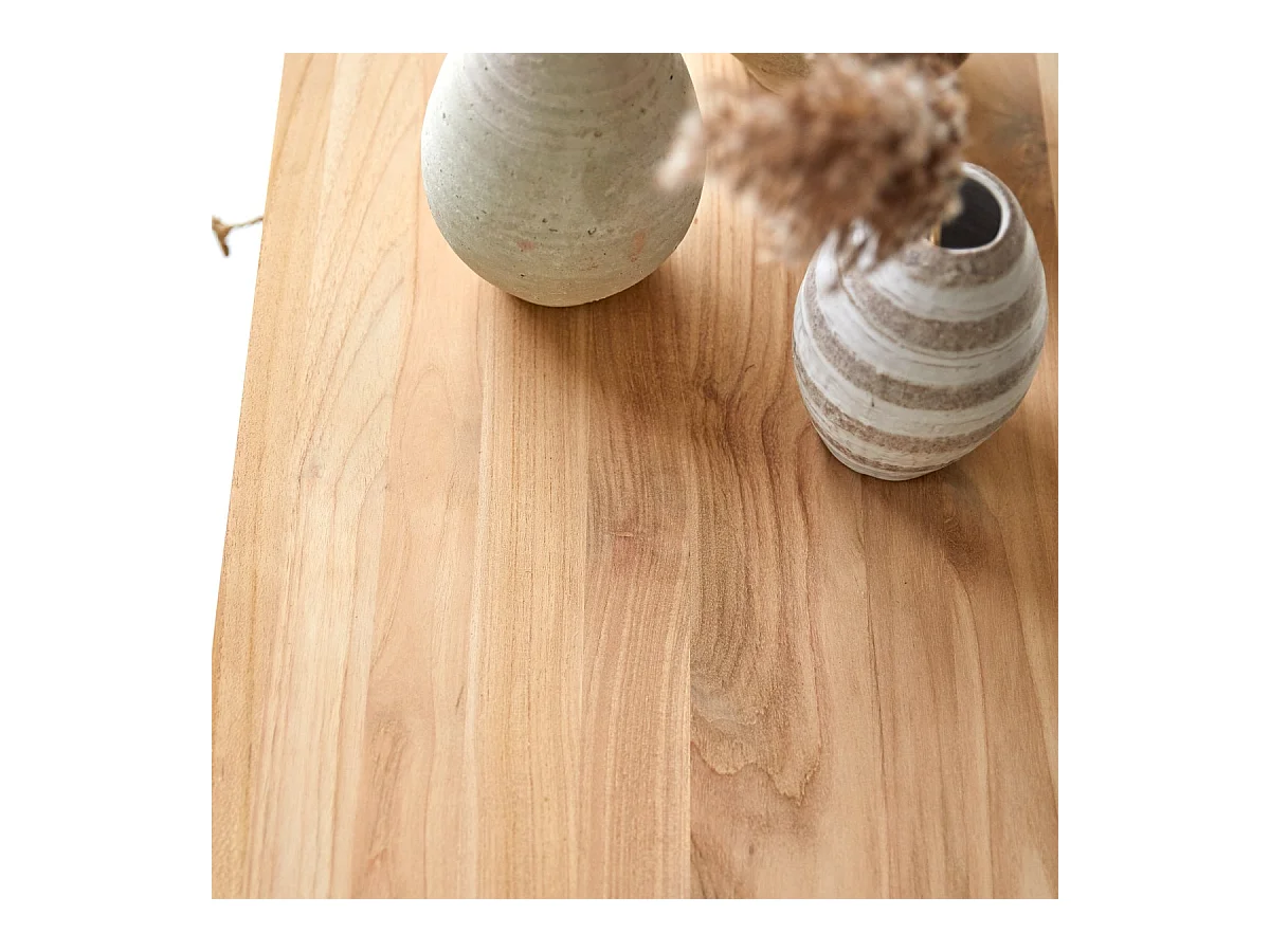 Commode de rangement en bois de teck 2 tiroirs Minimalys