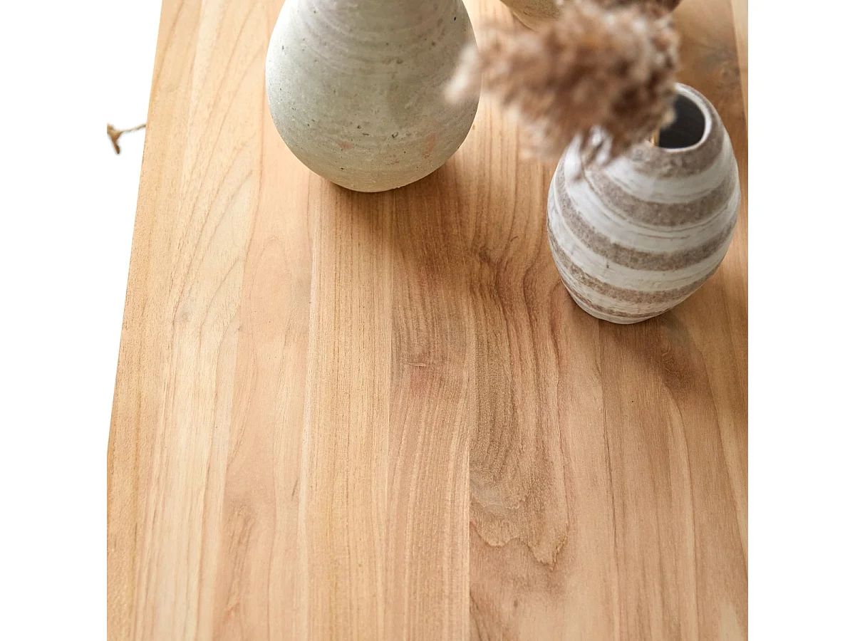 Commode de rangement en bois de teck 2 tiroirs Minimalys