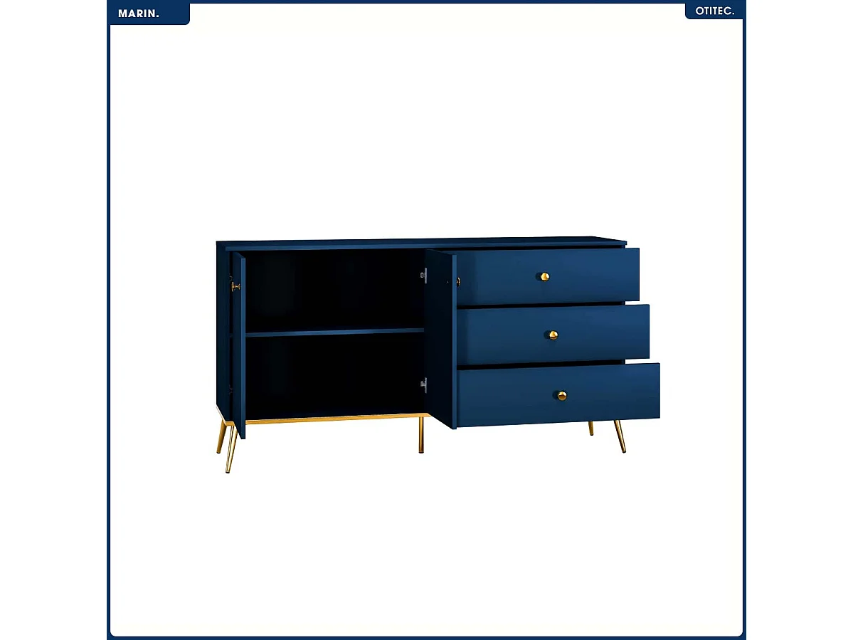 Commode - H.85 x L.160 x P.40 cm - MARIN